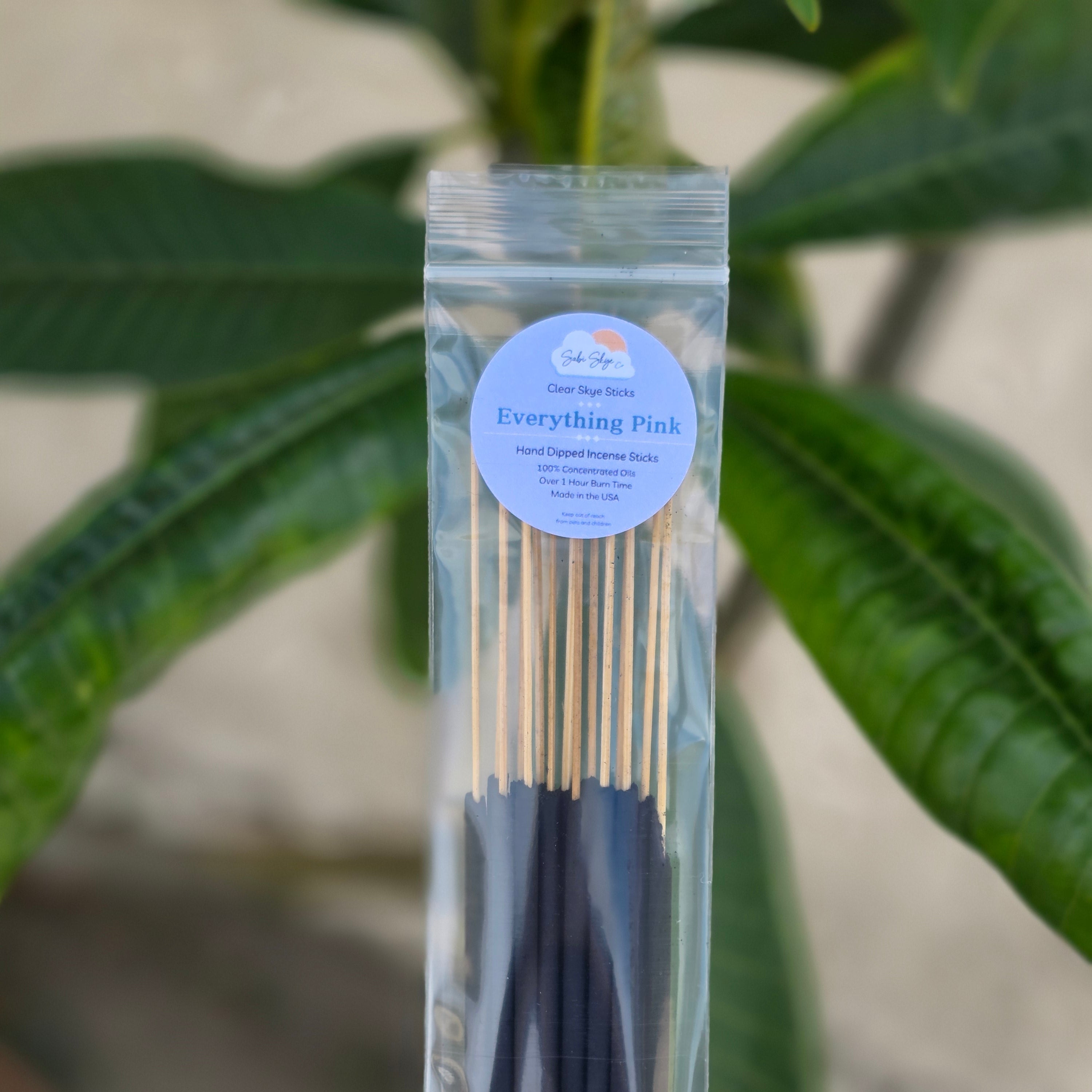 Everything Pink Clear Skye Sticks | Hand Dipped Incense Sticks