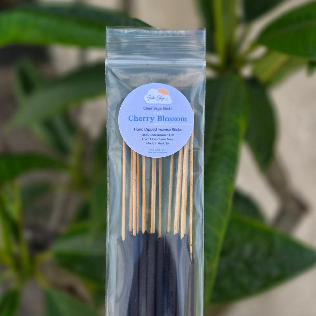 Cherry Blossom Clear Skye Sticks | Hand Dipped Incense Sticks