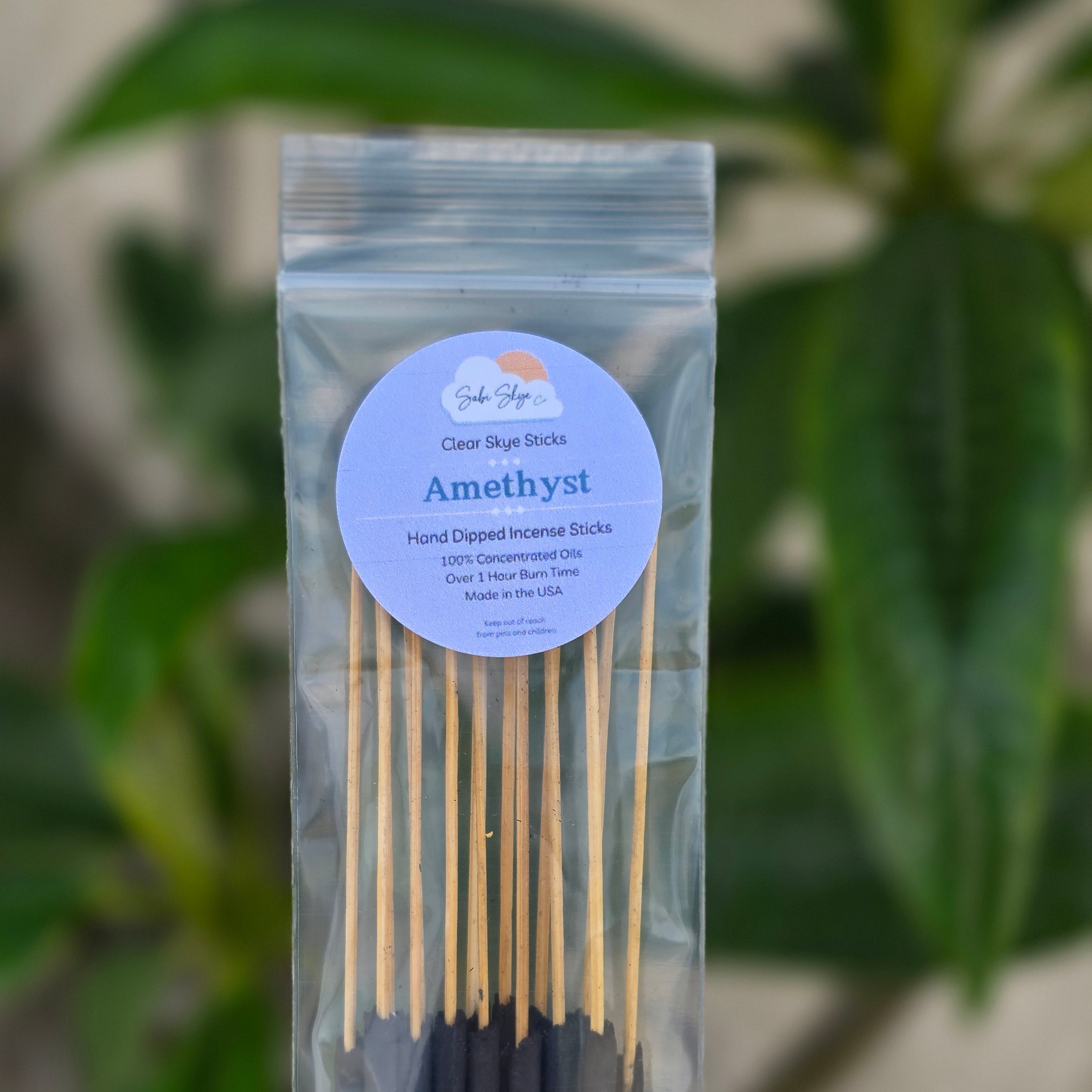 Amethyst Clear Skye Sticks | Hand Dipped Incense Sticks