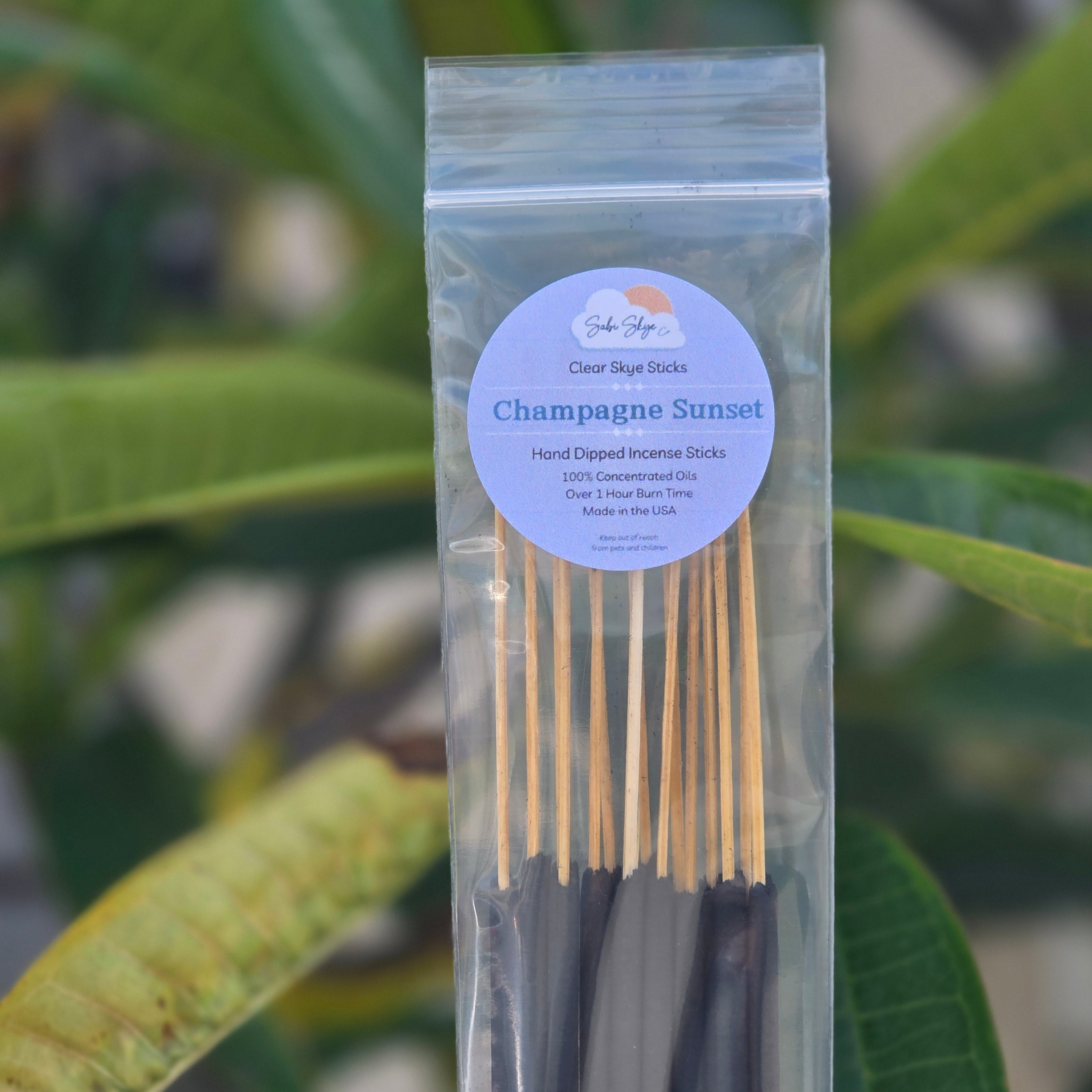 Champagne Sunset Clear Skye Sticks | Hand Dipped Incense Sticks