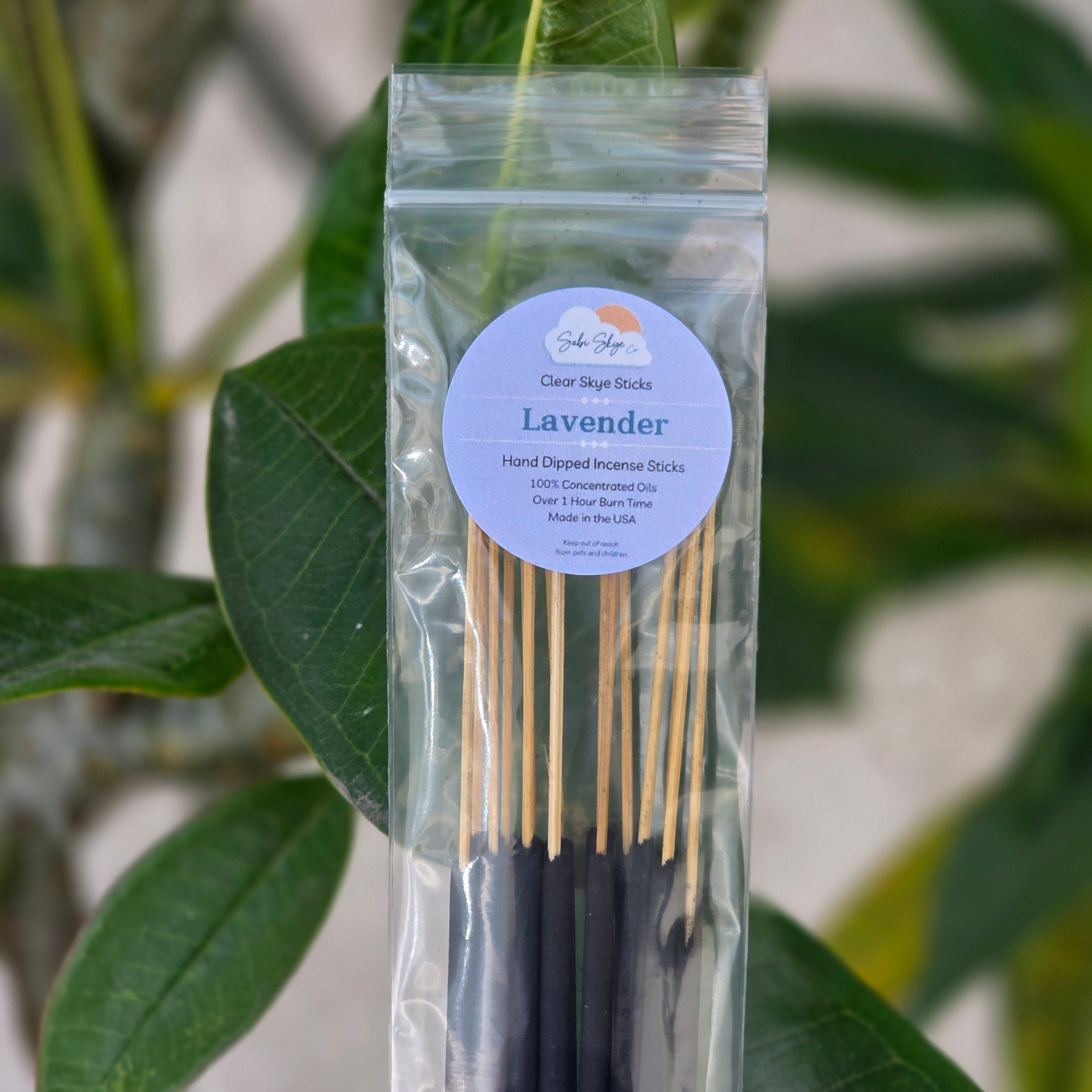 Lavender Clear Skye Sticks | Hand Dipped Incense Sticks