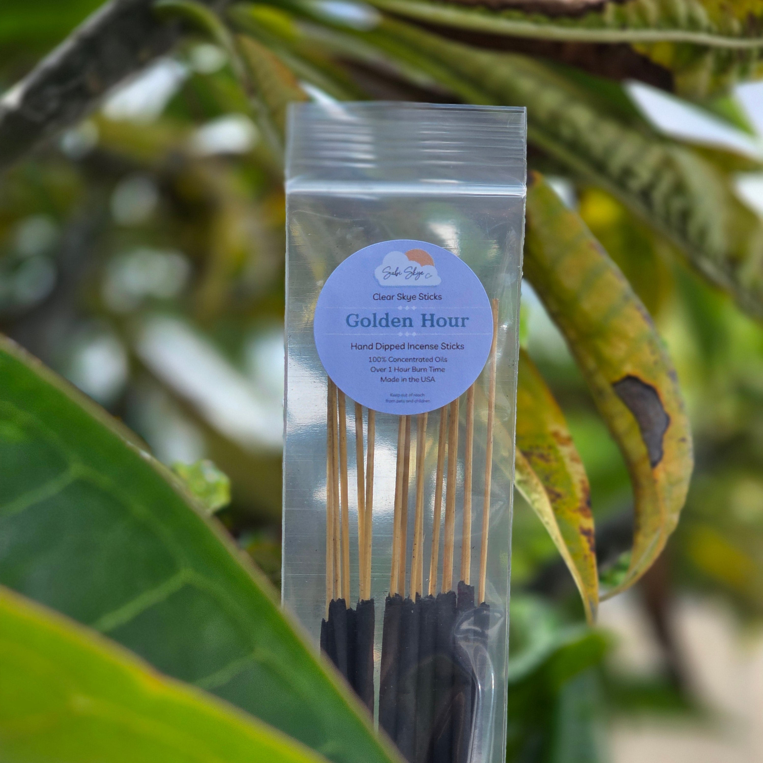 Golden Hour Clear Skye Sticks | Hand Dipped Incense Sticks