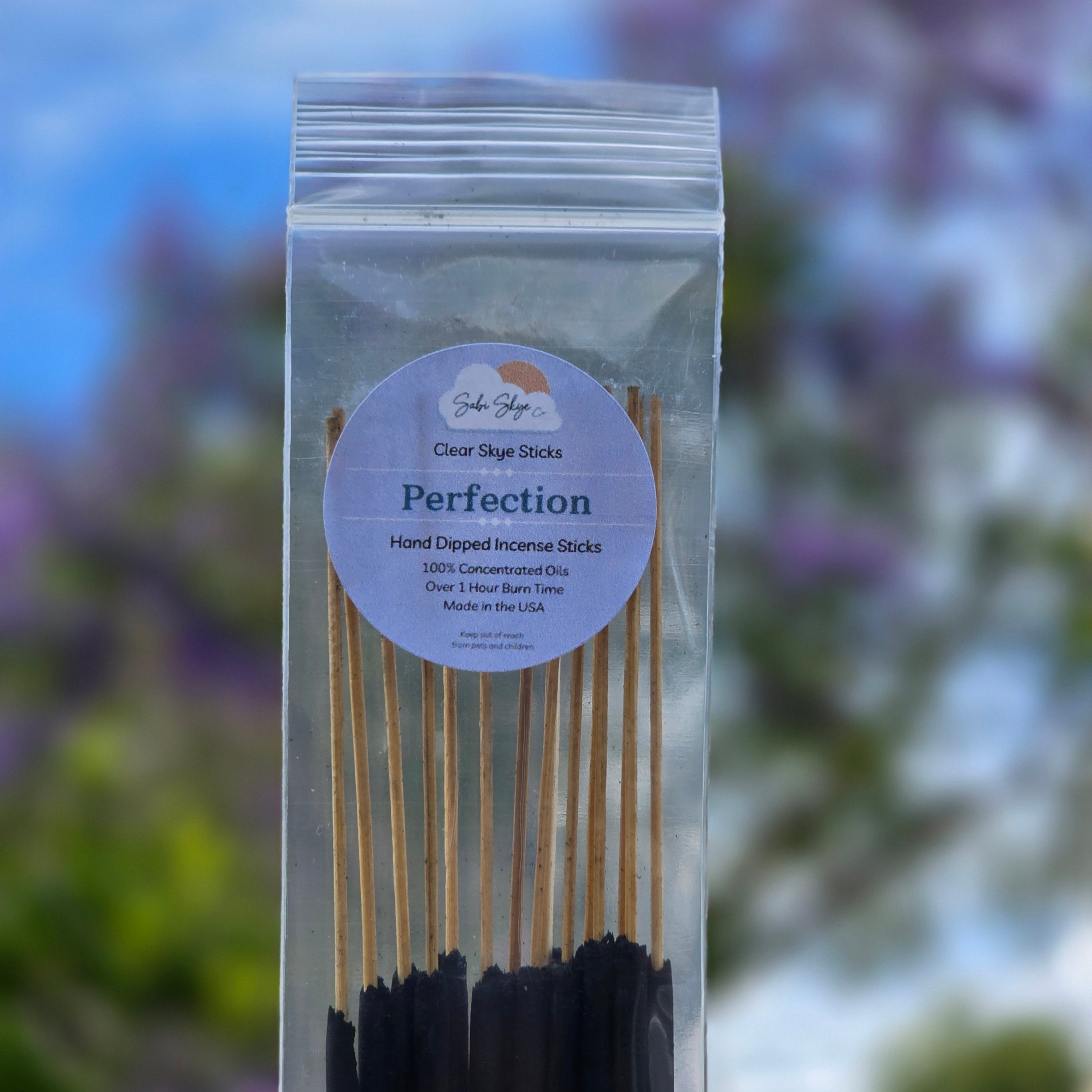 Perfection Clear Skye Sticks | Hand Dipped Incense Sticks