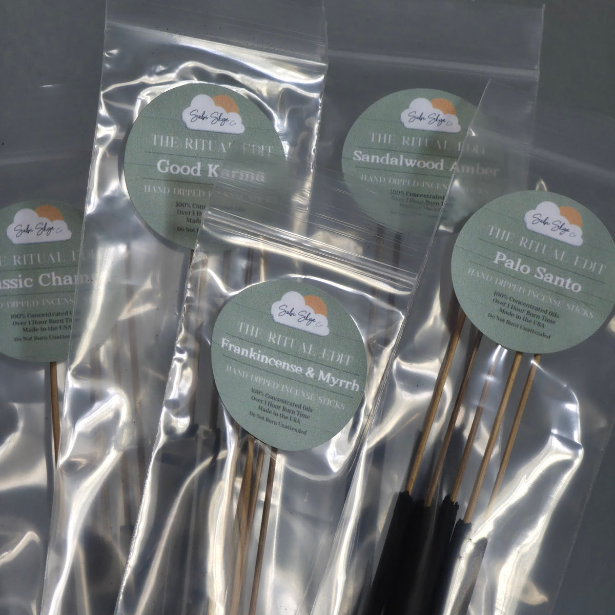 The Ritual Edit — Hand Dipped Incense Variety Pack | 25 Sticks, 5 Scents
